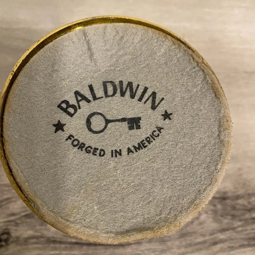 VINTAGE BALDWIN Solid Brass Candlestick Forged in America - Picture 3 of 7